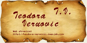 Teodora Veruović vizit kartica